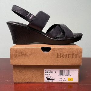Born Mirabella Black Sandal Size 9